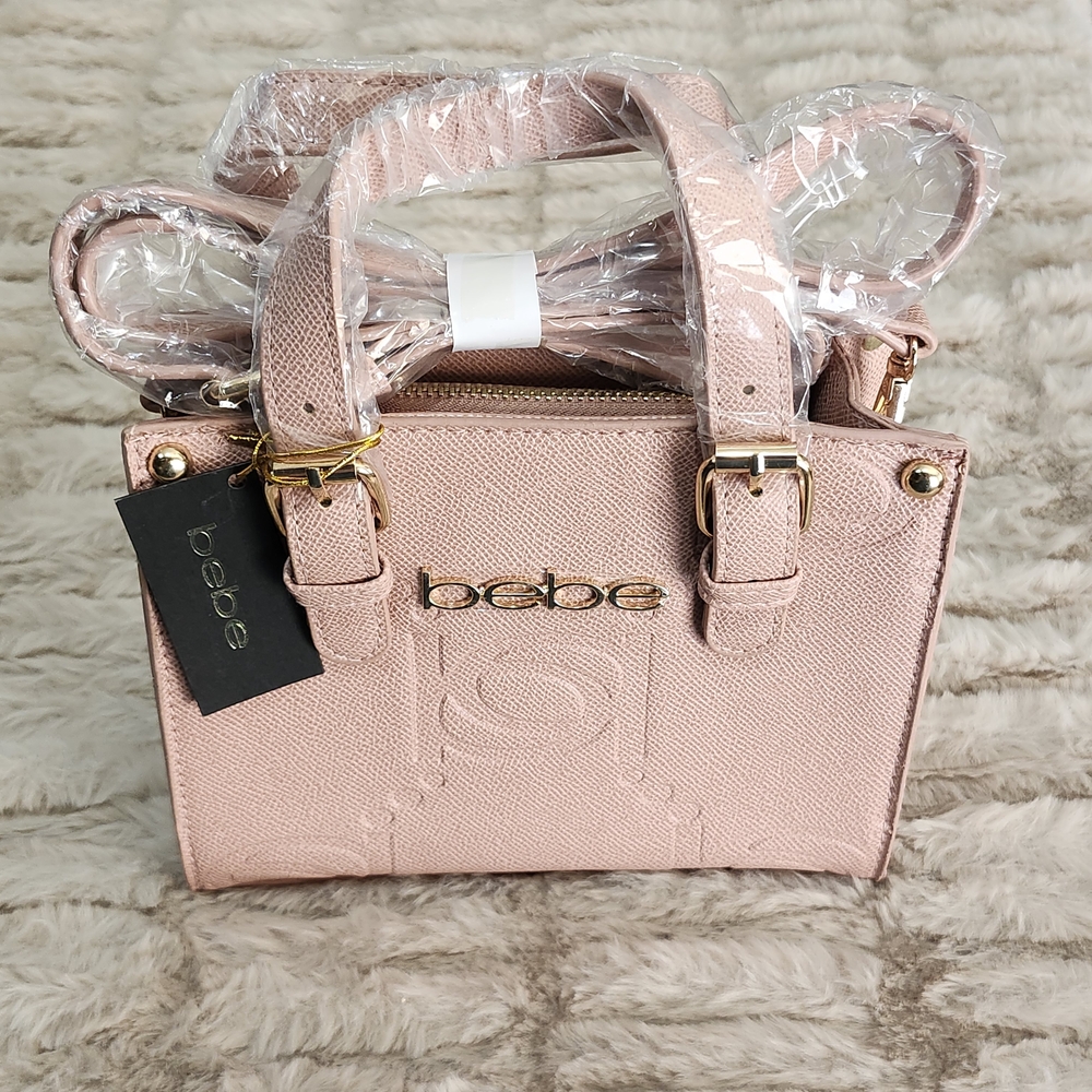 NWT Bebe Pink Vegan Leather Small Crossbody Bag